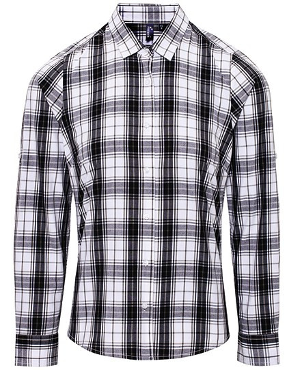 Premier Workwear - Women´s Ginmill Check Long Sleeve Cotton Shirt